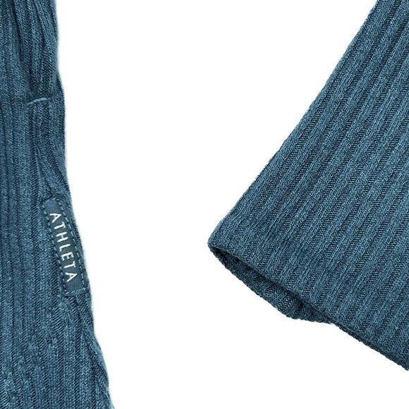 Athleta Harmony Pose Wrap Cardigan with Hood in Green Vista Teal Size M - Picture 5 of 12